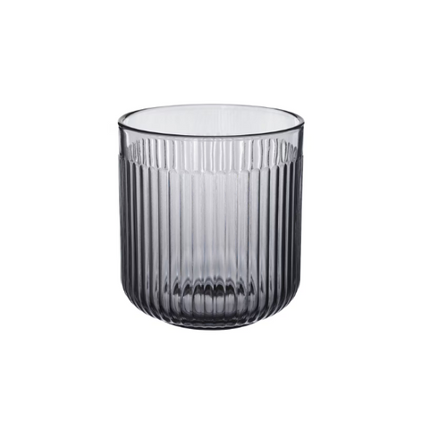 CH303 - SMOKE GREY GLASS 4" TEA LIGHT HOLDERS