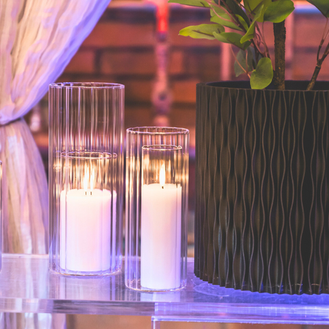 CH210 - CH212 RIBBED GLASS CANDLE HOLDER SERIES : BATTERY RECYCLING PROGRAM