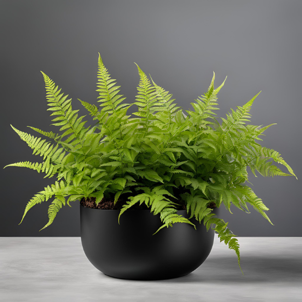 PT550 - FRESH or FAUX FERN TABLE TOP PLANT + 3D PRINTED POTS
