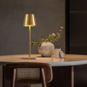 LL201 - GOLD CORDLESS LAMP 14"