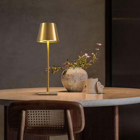 LL201 - GOLD CORDLESS LAMP 14"