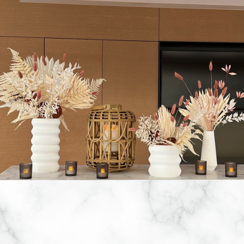 WHITE 3D PRINTED VASES + PLANTERS SERIES