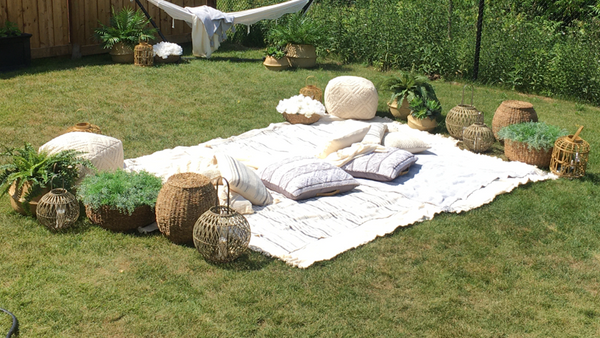 LL104 + LL105 - ROUND RATTAN LANTERNS