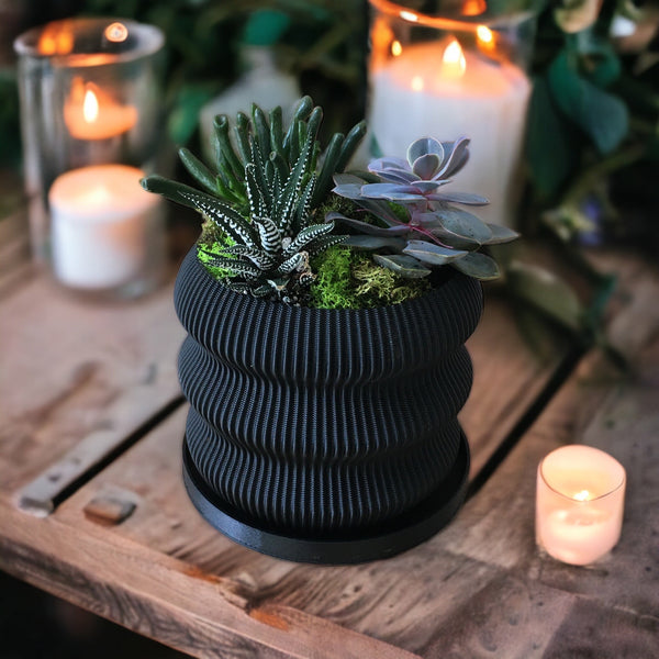 PT201 - FRESH or FAUX SUCCULENTS + 3D PRINTED POTS