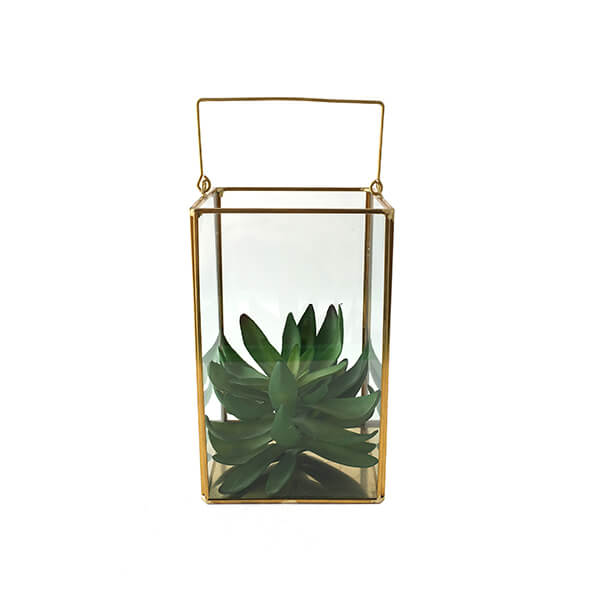 GOLD & GLASS GEOMETRIC SQUARE